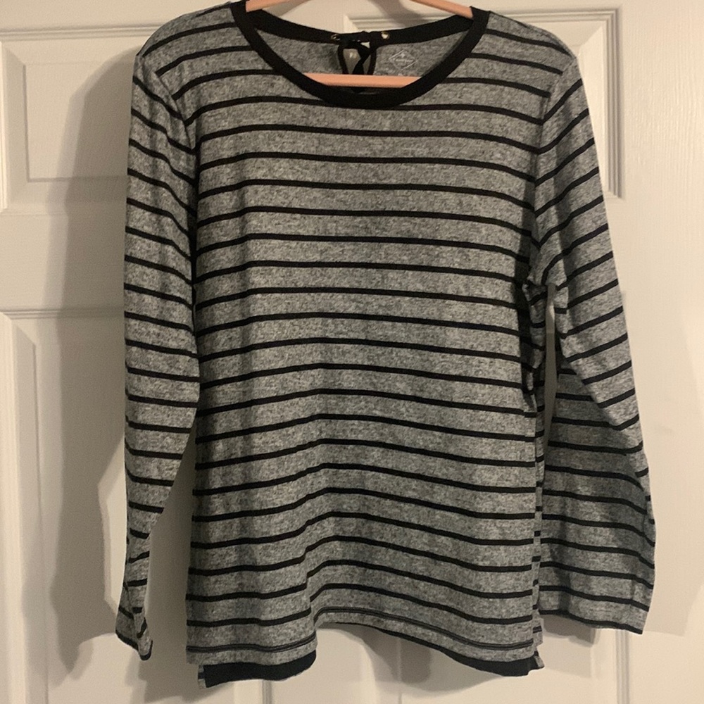 Black and Grey Striped Sweater